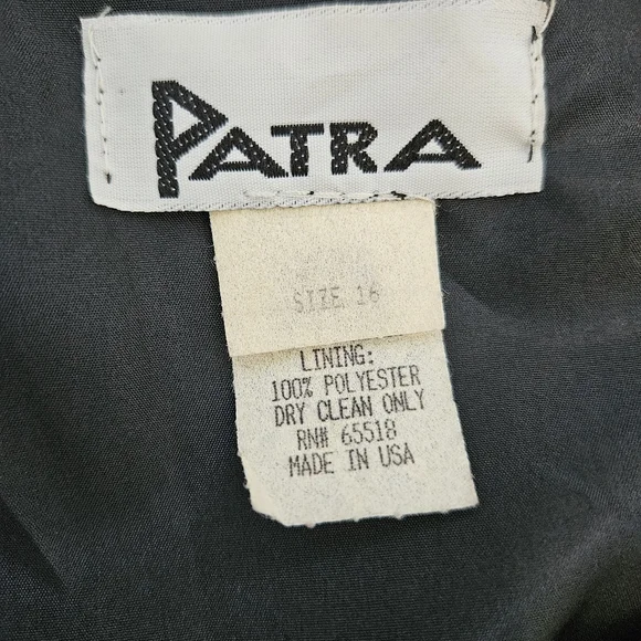 Patra Vintage 80's Gold Metallic Long Sleeve Tapestry Jacket Geometric Sz 16 - Picture 5 of 14